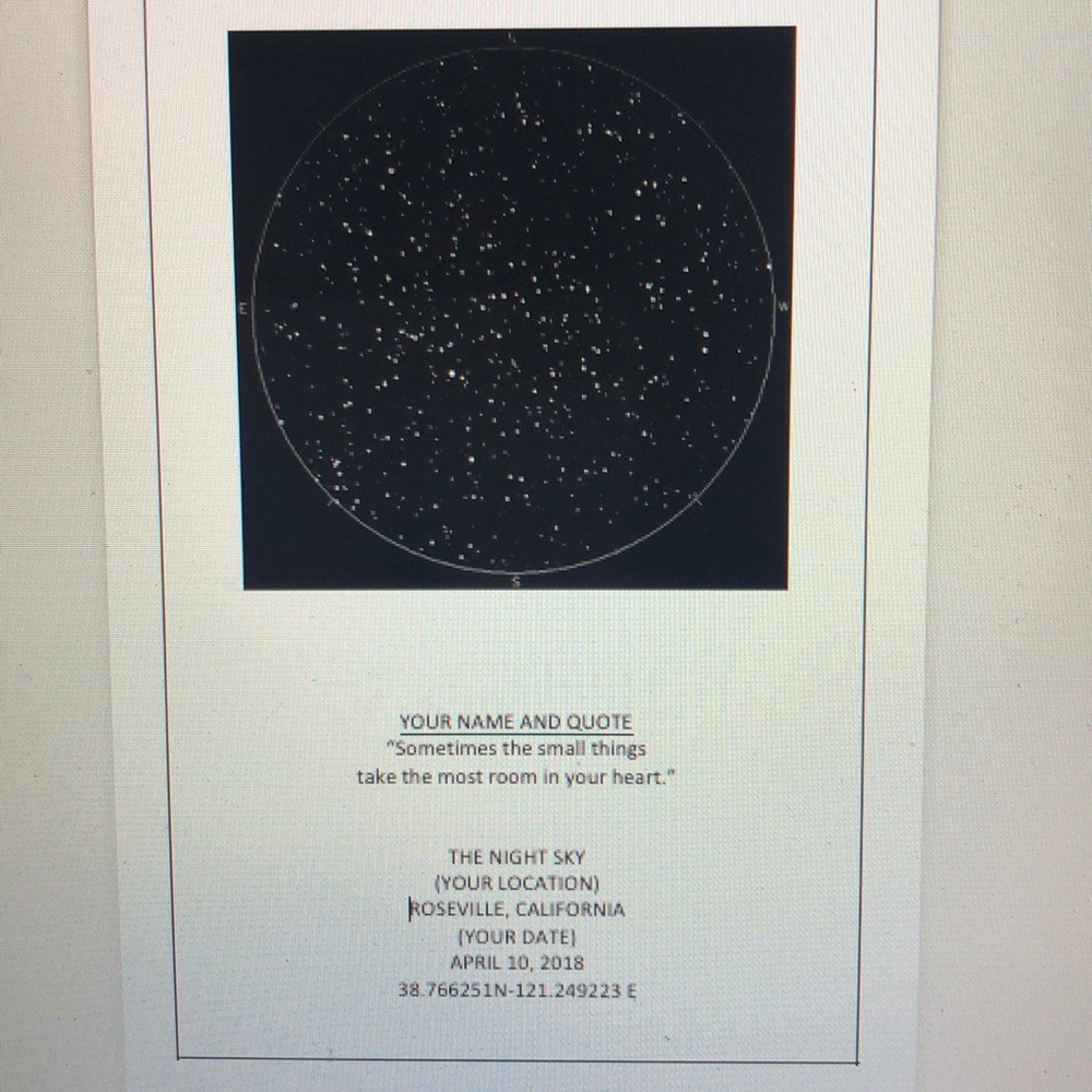 Custom Star Map - Picture 2 of 2